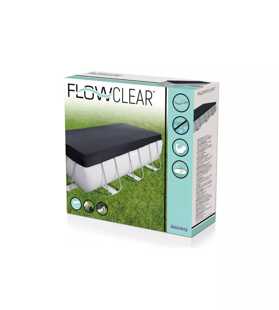 TELO DI COPERTURA PER PISCINA  RETTANGOLARE DA 400 CM BESTWAY "POWER STEEL FRAME" - COD. 58232
