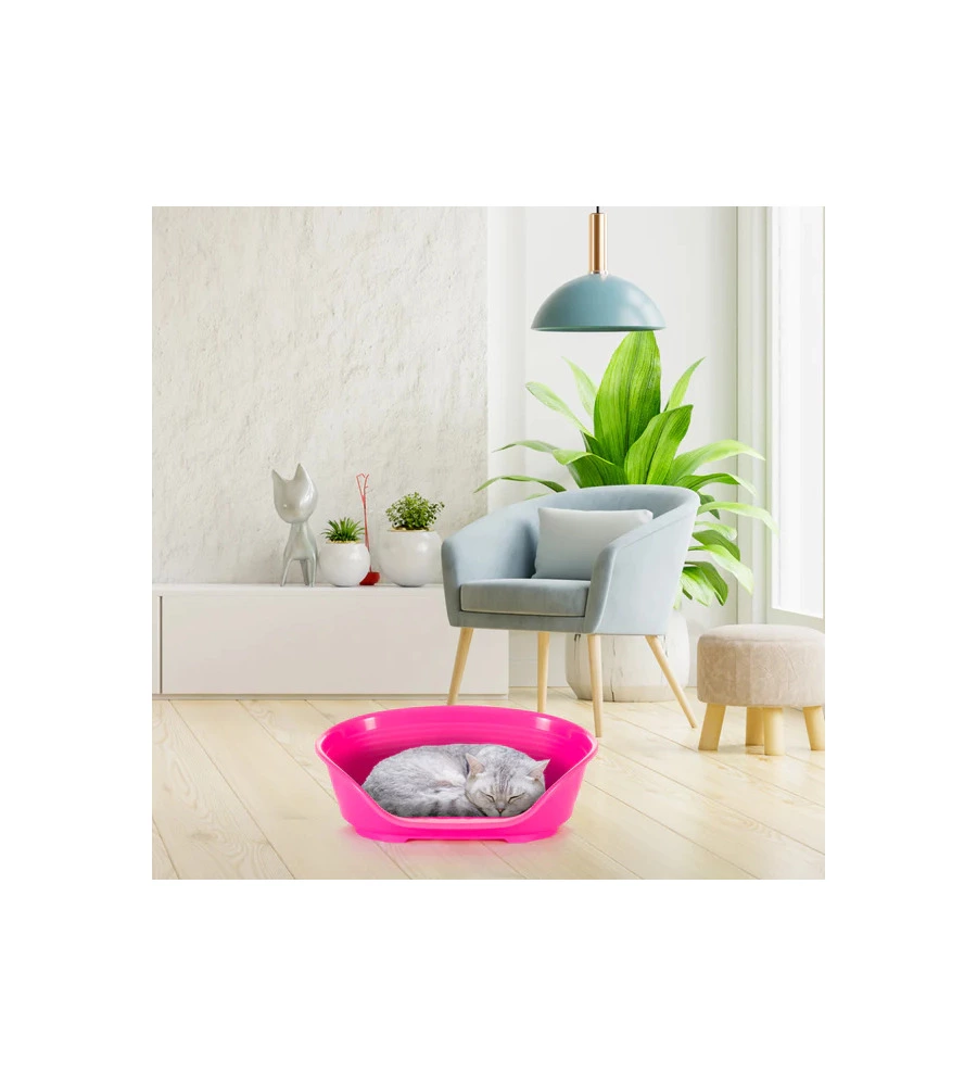CUCCIA DA INTERNO PER CANI E GATTI "SIESTA DELUXE 2" FUCSIA, 49X36X17,5 CM - FERPLAST