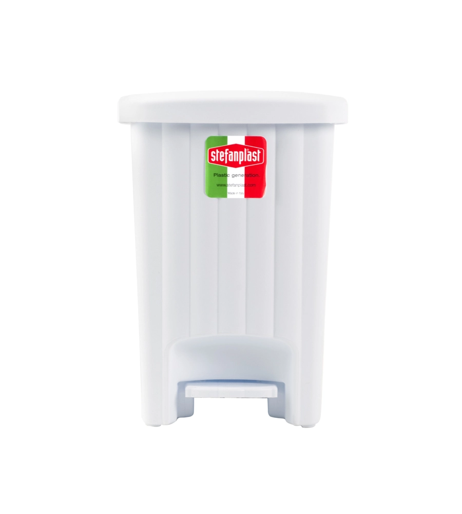 PATTUMIERA  A PEDALE "MARGHERITA" - 20 LITRI - COLORE BIANCO