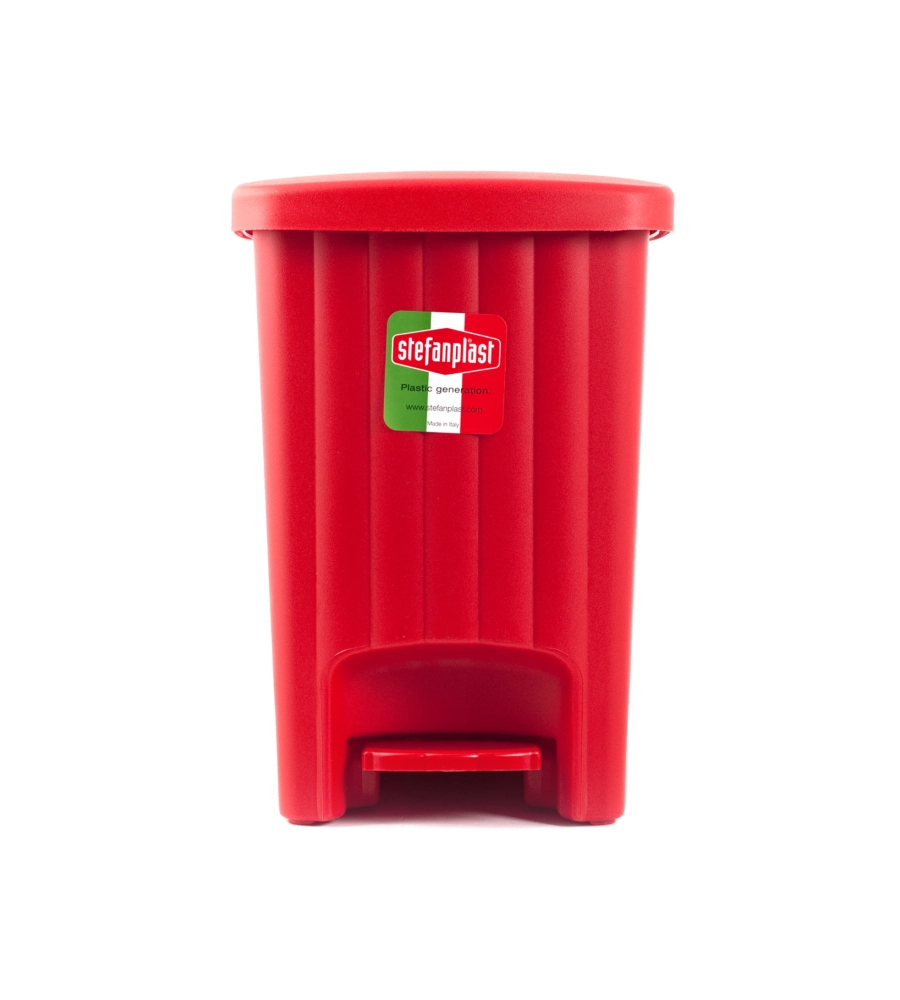 PATTUMIERA A PEDALE "MARGHERITA" - 20 LITRI - COLORE ROSSO.