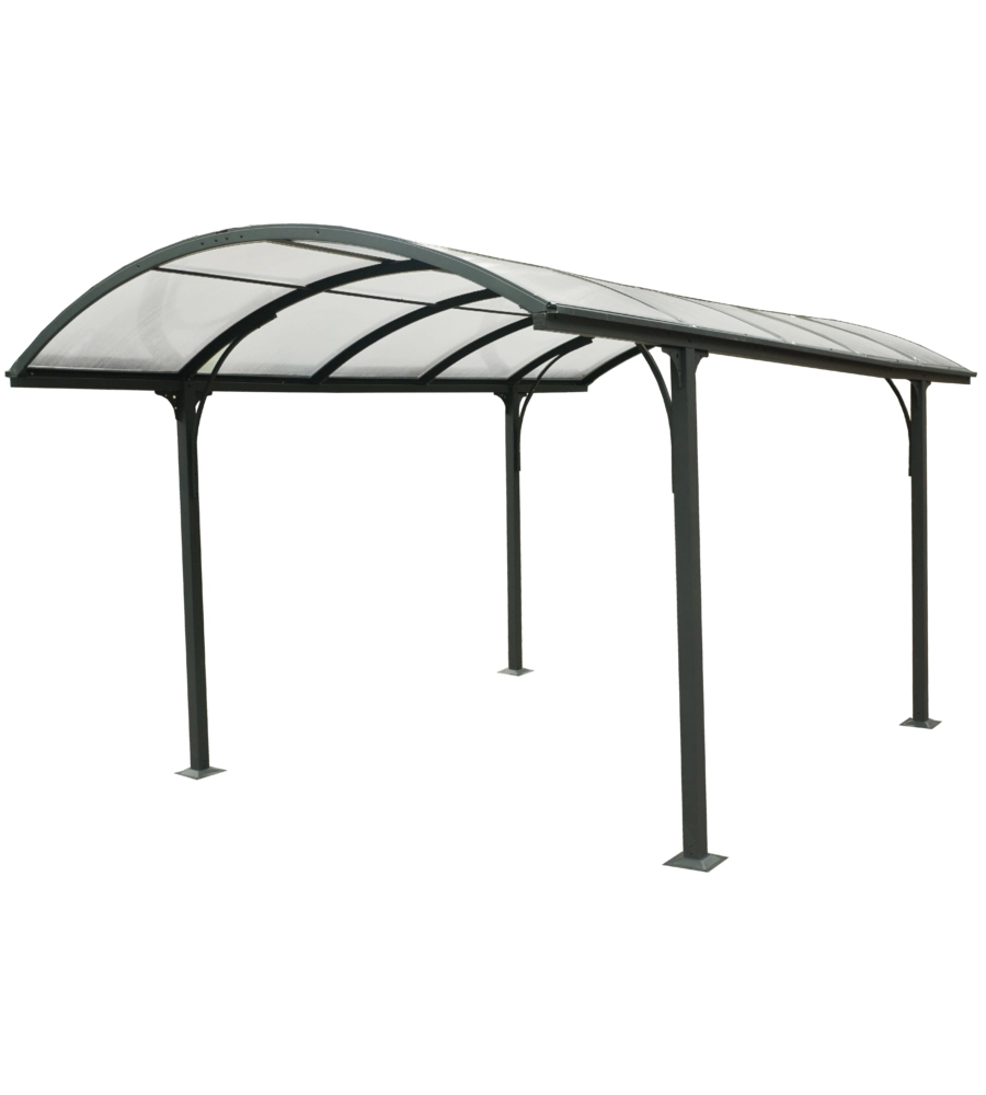 CARPORT AUTO IN ALLUMINIO E POLICARBONATO EUROGARDEN 1 POSTO 4,85x3,00x2,53 M