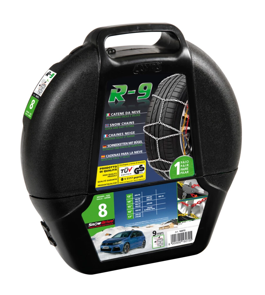 CATENE DA NEVE PER AUTO SNOWDRIVE "GR 8" 9 MM - 16072