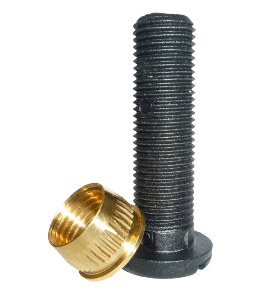 KIT VITONE PLASTICA NERO + INSERTO OTTONE