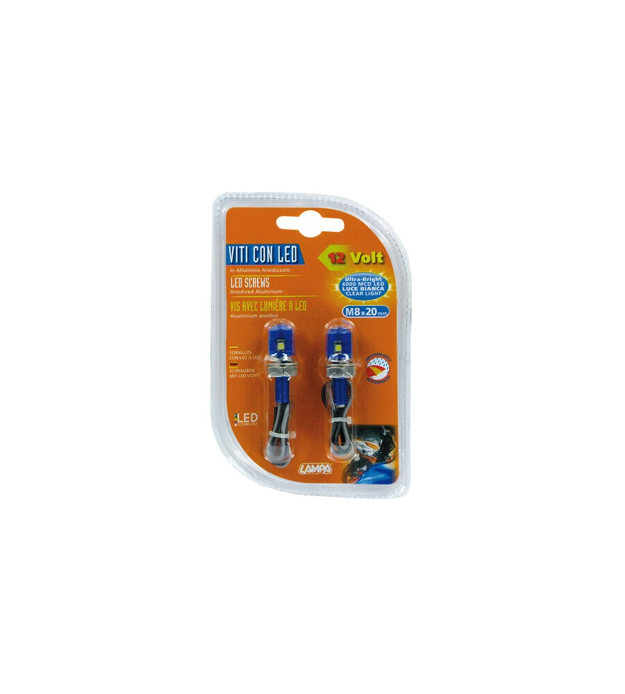 COPPIA VITI BLU .LUCE BIANCA  90171
