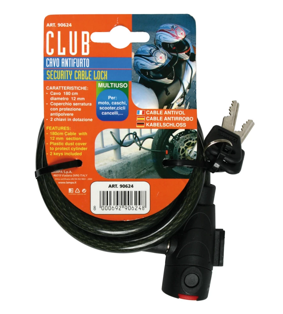 CAVO ANTIFURTO "CLUB" 12MM  90624