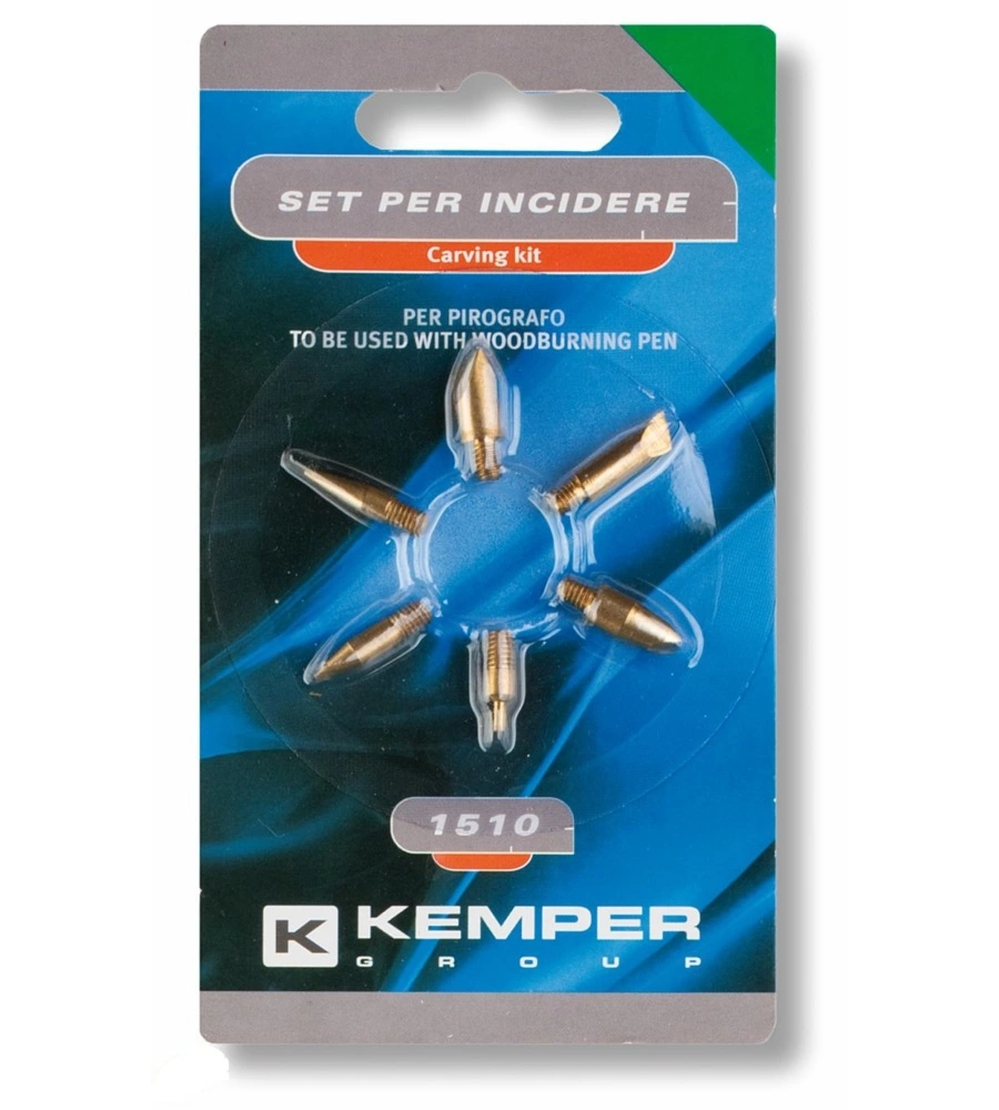 KEMPER SET 6 ACCESSORI PER INCIDERE E PIROGRAFARE
