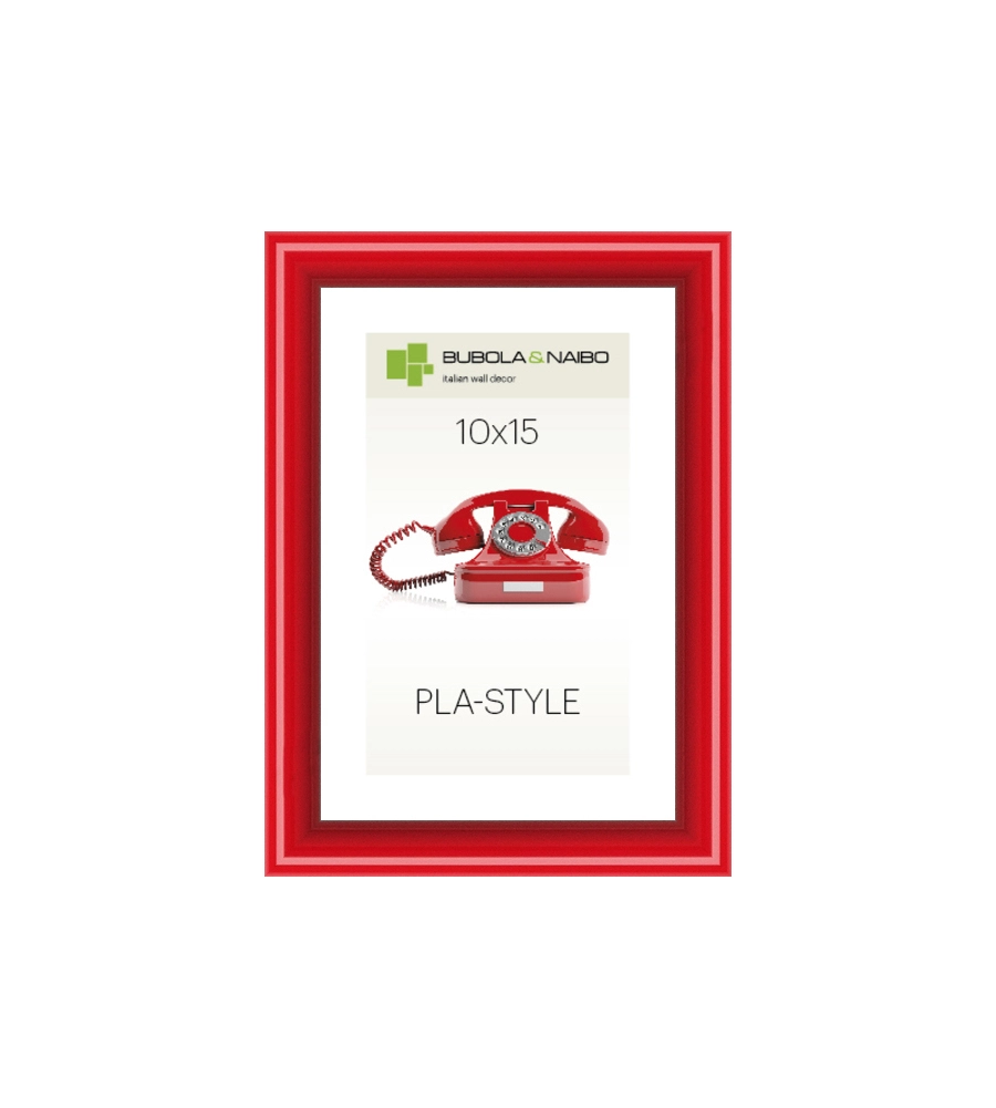 CORNICE IN PLASTICA COLORE ROSSO "PLA-STYLE" - 10 x 15 CM