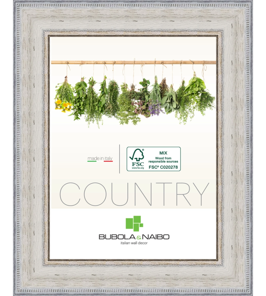 CORNICE IN LEGNO COLORE BIANCO "FABRIANO" - 18 x 24 CM