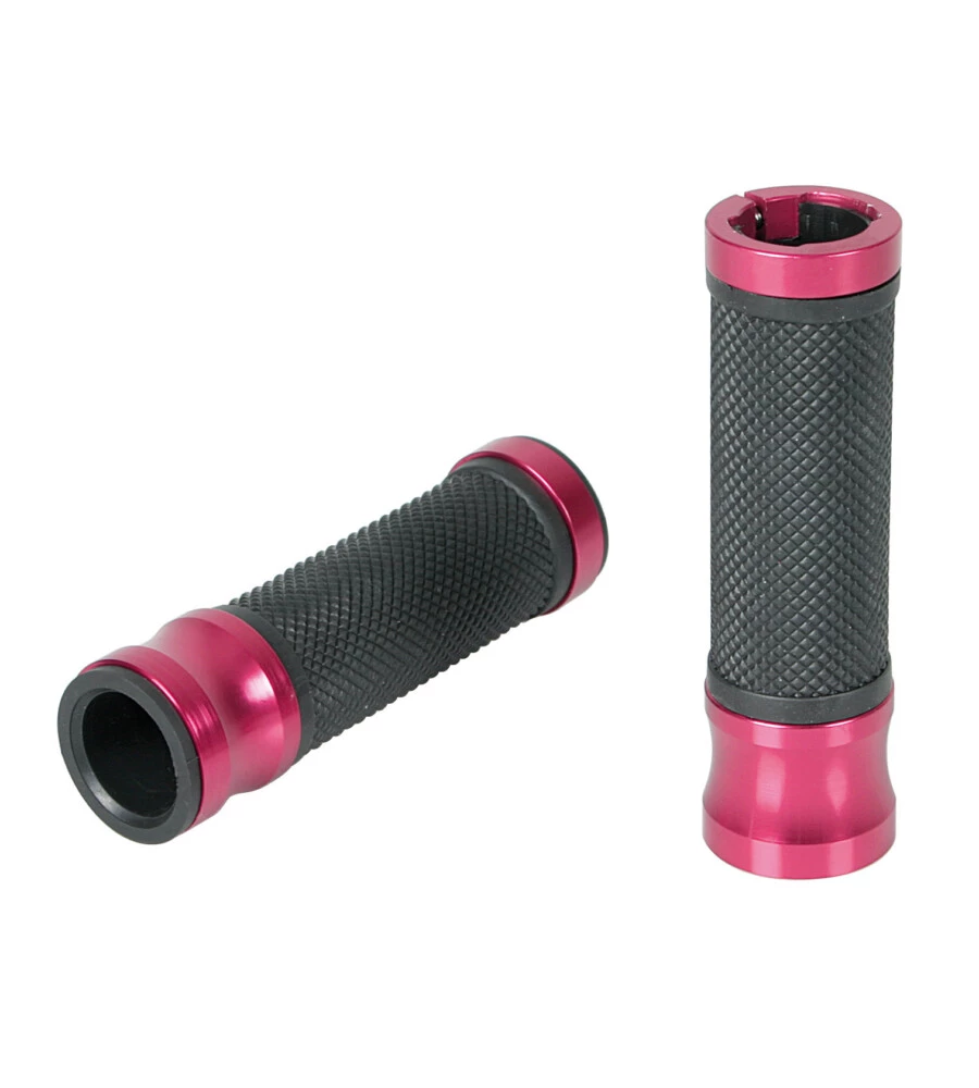 COPPIA MANOPOLE MOTO ROSSE  "METAL"  90311