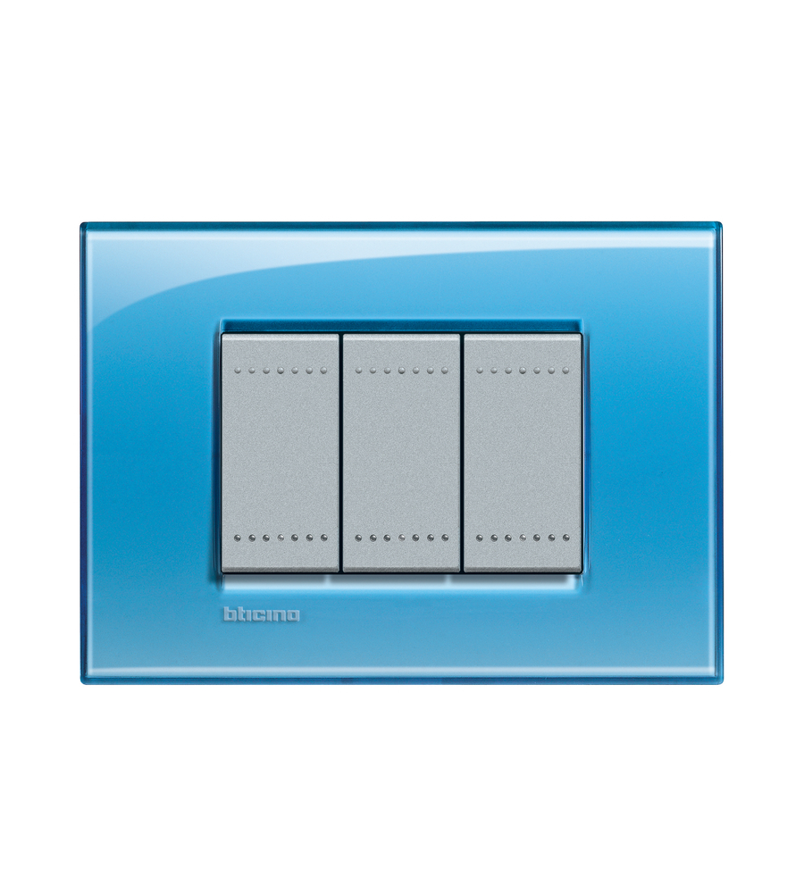 LL PLACCA 3P AZZURRO - BTICINO.