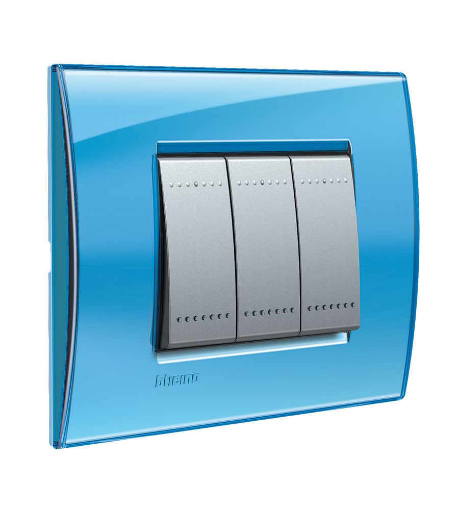 LL PLACCA 3P AZZURRO - BTICINO.