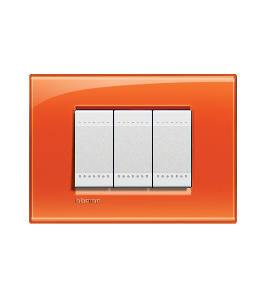 LL PLACCA 3P ARANCIO - BTICINO.