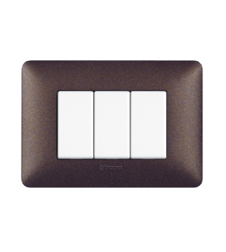 MATIX PLACCA 3P MARRONE CAFFE - BTICINO.
