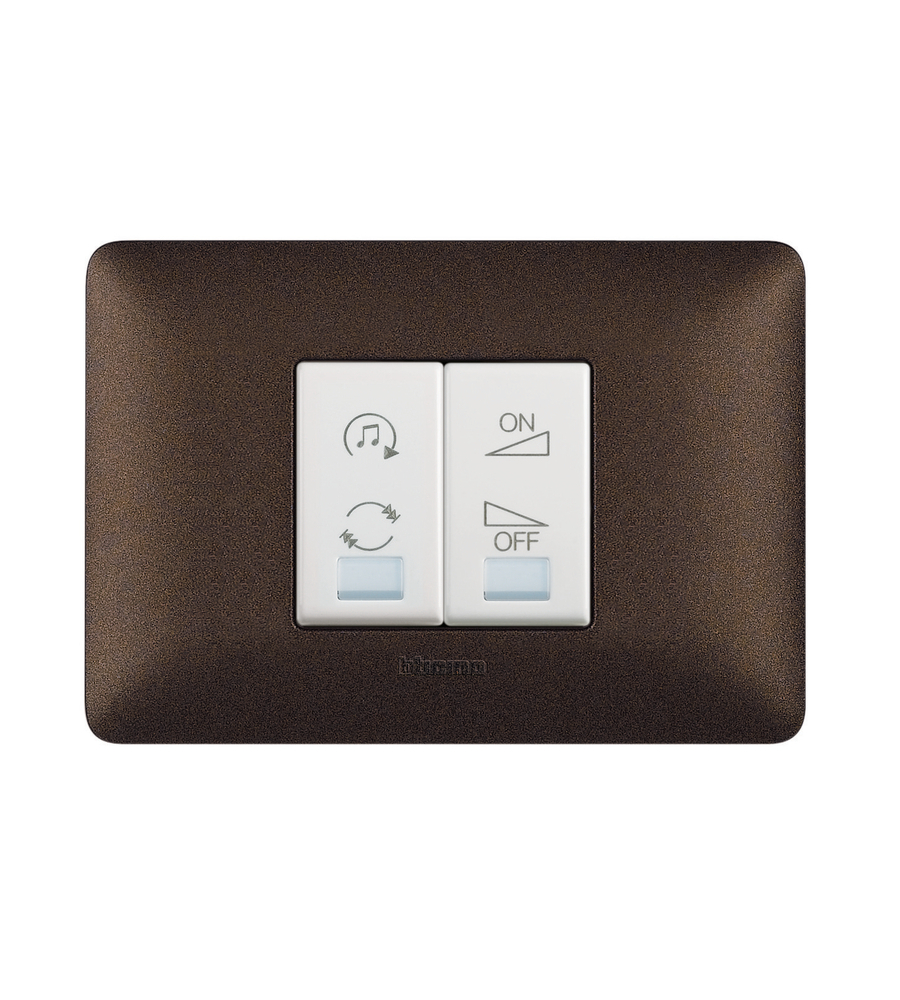MATIX PLACCA 3P MARRONE CAFFE - BTICINO.