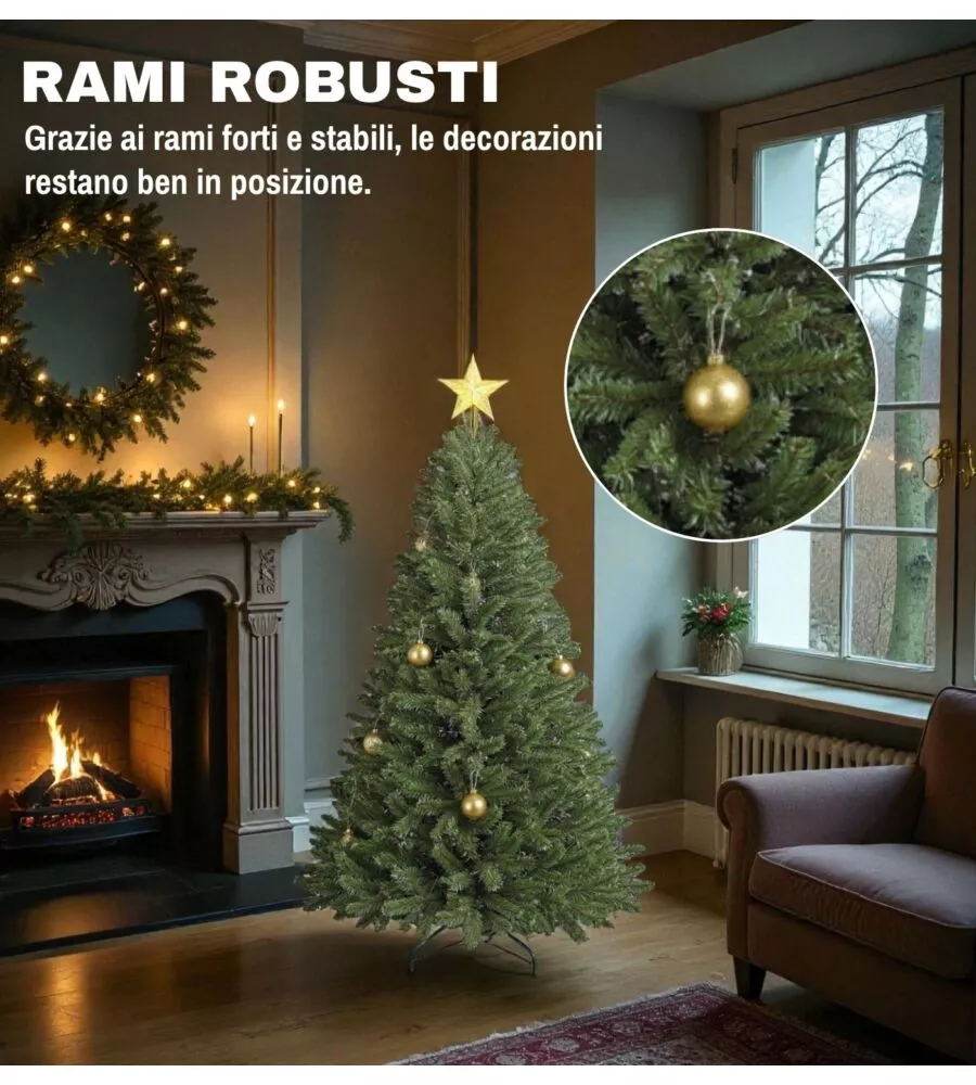 ALBERO DI NATALE ARTIFICIALE XMAS JOY "DOLOMITI" VERDE 120 CM