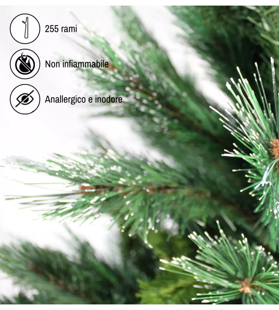 ALBERO DI NATALE ARTIFICIALE XMAS JOY "GLISTEN" VERDE 120 CM