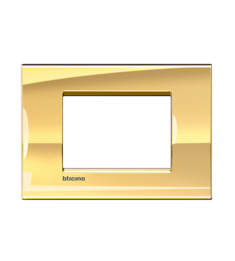 LL PLACCA 3P ORO FREDDO - BTICINO.
