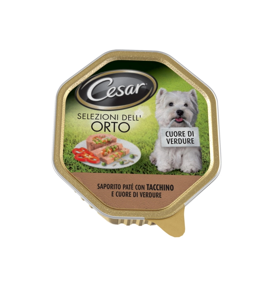 CESAR - UMIDO PER CANI TACCHINO E CUORE DI VERDURE 150 GR
