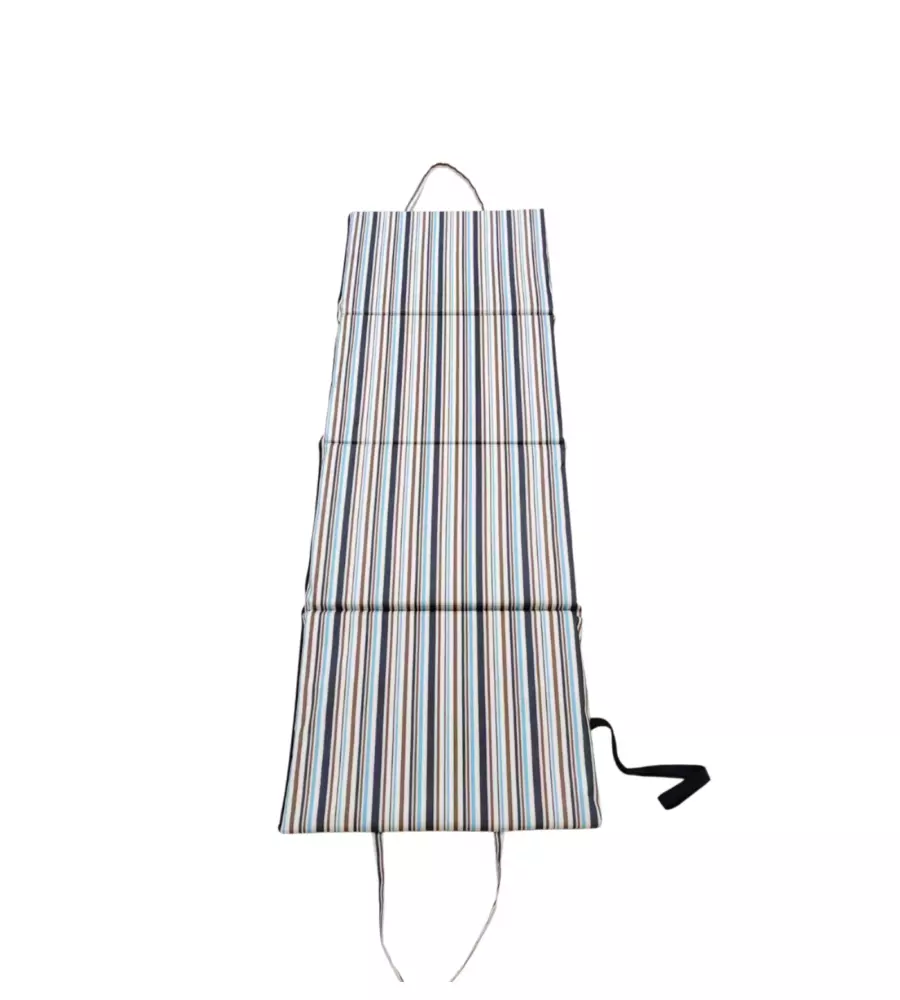 Materassino da spiaggia pieghevole EuroGarden fantasia a righe 180x60x2,5 cm