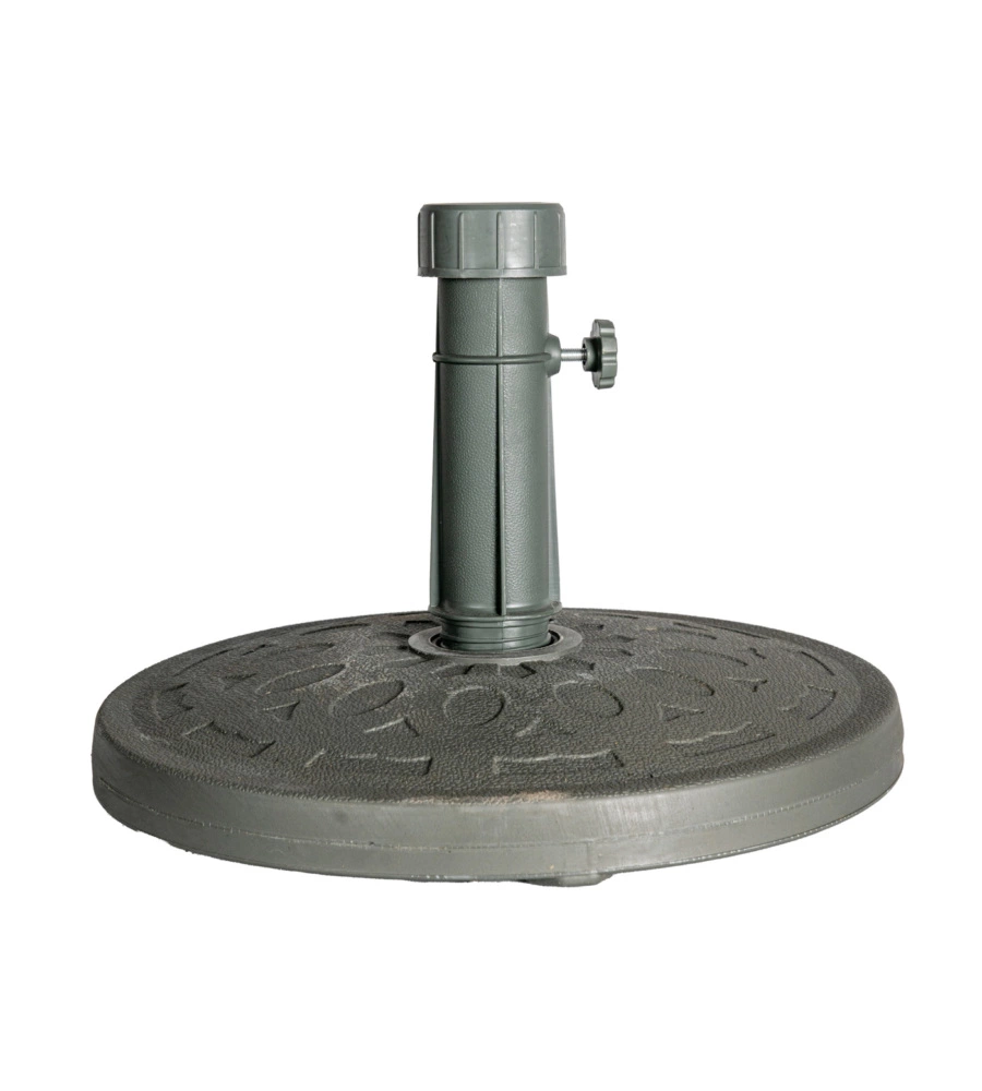 BASE PER OMBRELLONE ROTONDA EUROGARDEN IN COMPOUND GRIGIO SCURO PER PALO Ø 38 MM