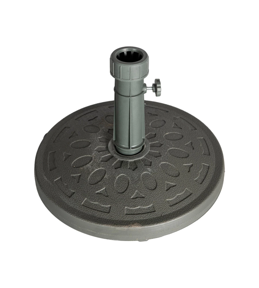 BASE PER OMBRELLONE ROTONDA EUROGARDEN IN COMPOUND GRIGIO SCURO PER PALO Ø 38 MM