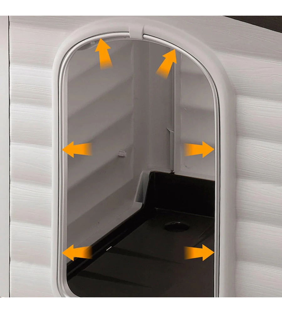 CUCCIA PER CANI DA ESTERNO FERPLAST "DOGVILLA 110" CON PARETE RIBALTABILE IN RESINA GRIGIO 111x84x79 CM