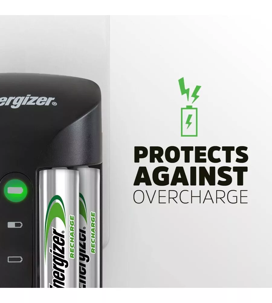 CARICABATTERIE PER BATTERIE RICARICABILI ENERGIZER "RECHARGE" AA E AAA