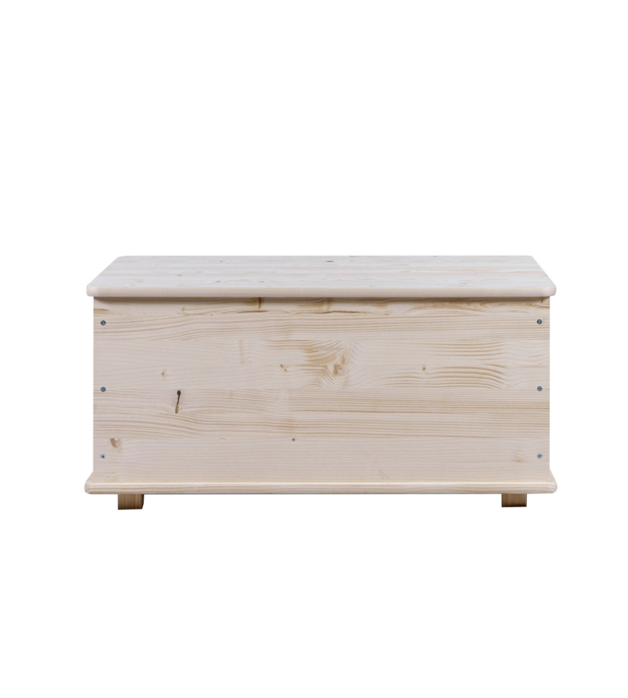 BAULE PORTATUTTO IN LEGNO CON PIEDINI CON CAPACITÀ 90 LITRI, 90X45X45 CM