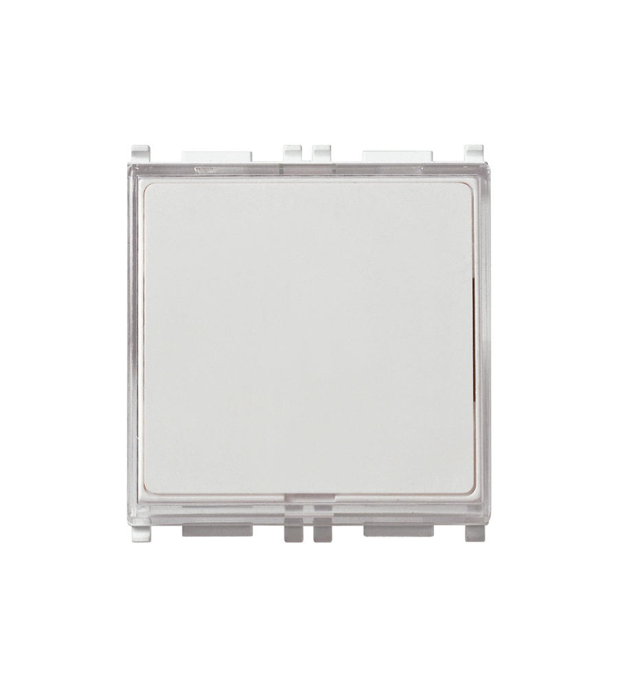 PULSANTE TARGHETTA 1P NO 10A 250V BIANCO