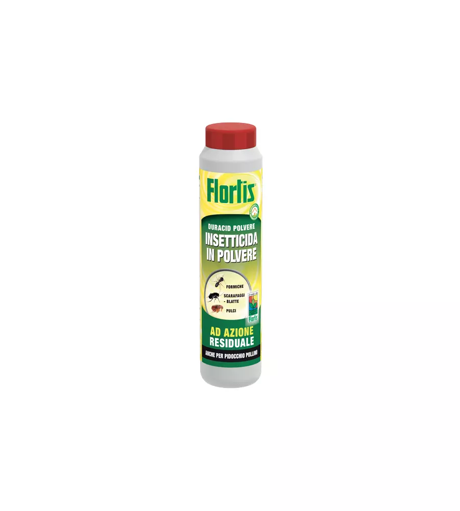 INSETTICIDA IN POLVERE PER SCARAFAGGI E FORMICHE FLORTIS, 250 GR