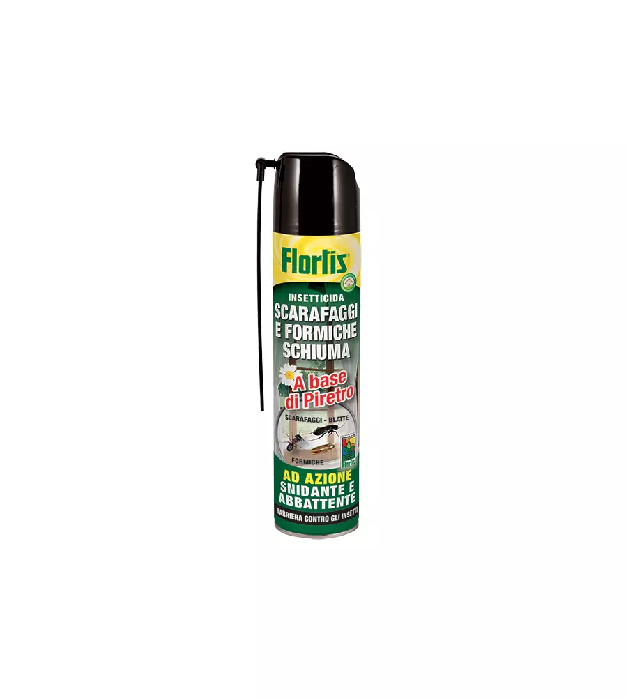 INSETTICIDA IN SCHIUMA PER SCARAFAGGI E FORMICHE FLORTIS, 400 ML