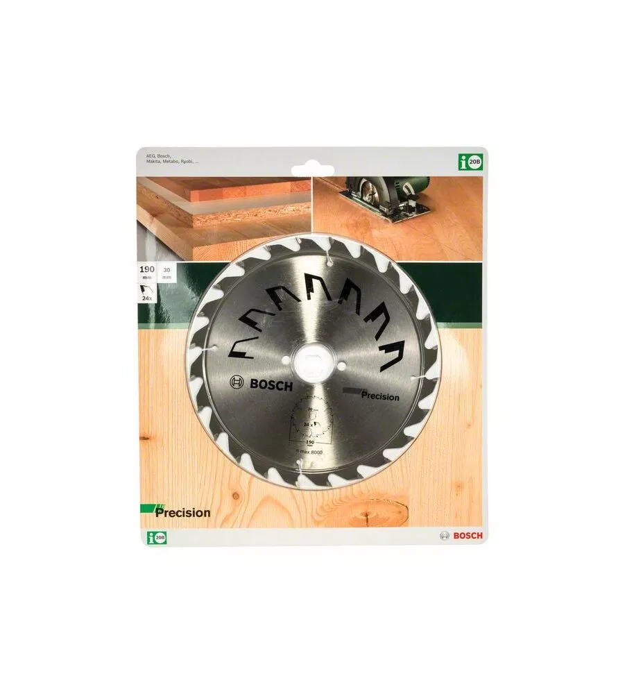 LAMA PER SEGA CIRCOLARE "PRECISION" 190X2.5X30 - 24 DENTI - BOSCH.