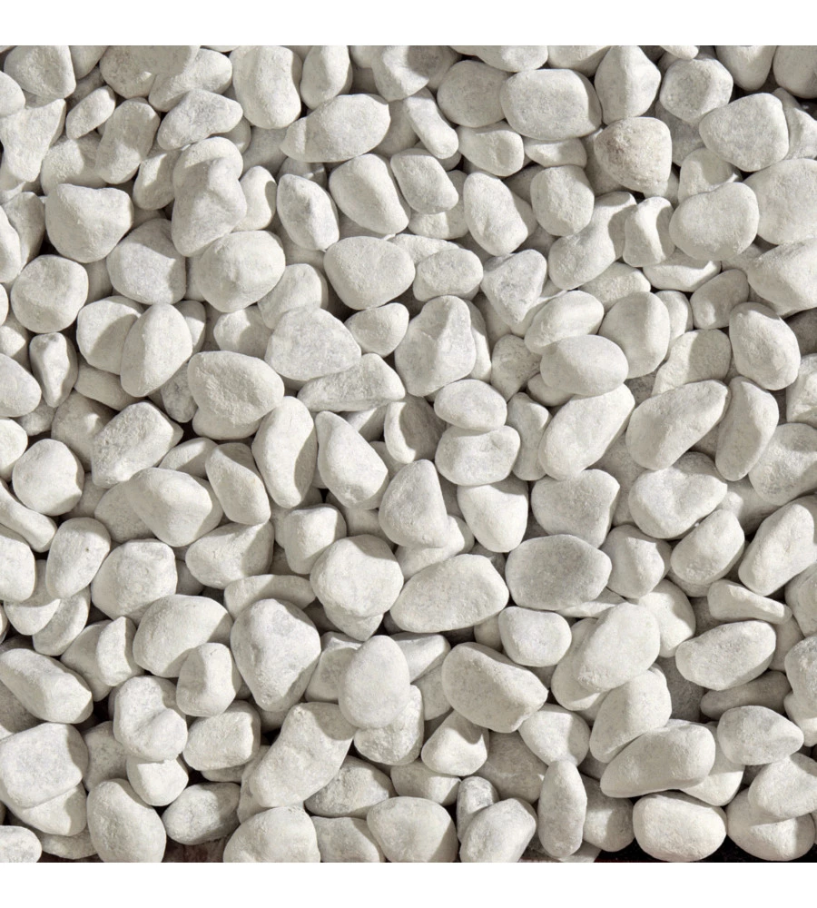 CIOTTOLO DA ESTERNO BIANCO CARRARA 15/25 MM, 25KG.