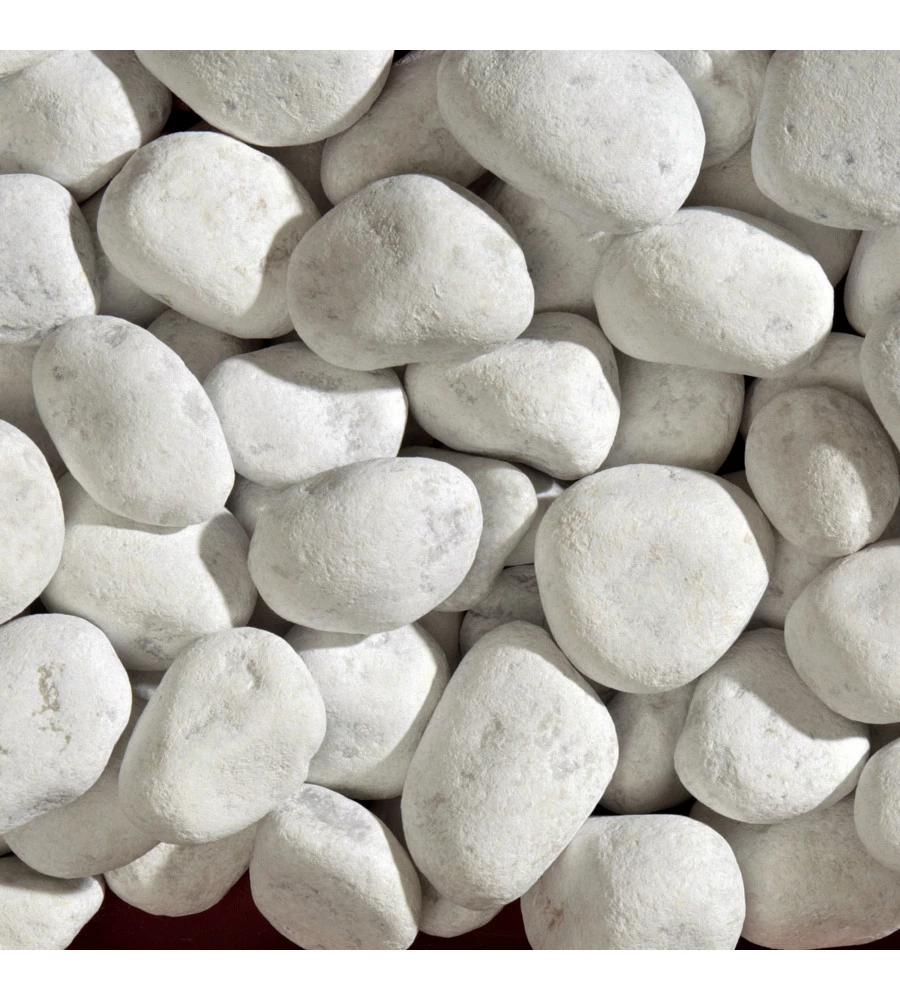CIOTTOLO DA ESTERNO BIANCO CARRARA 40/60 MM, 25KG.