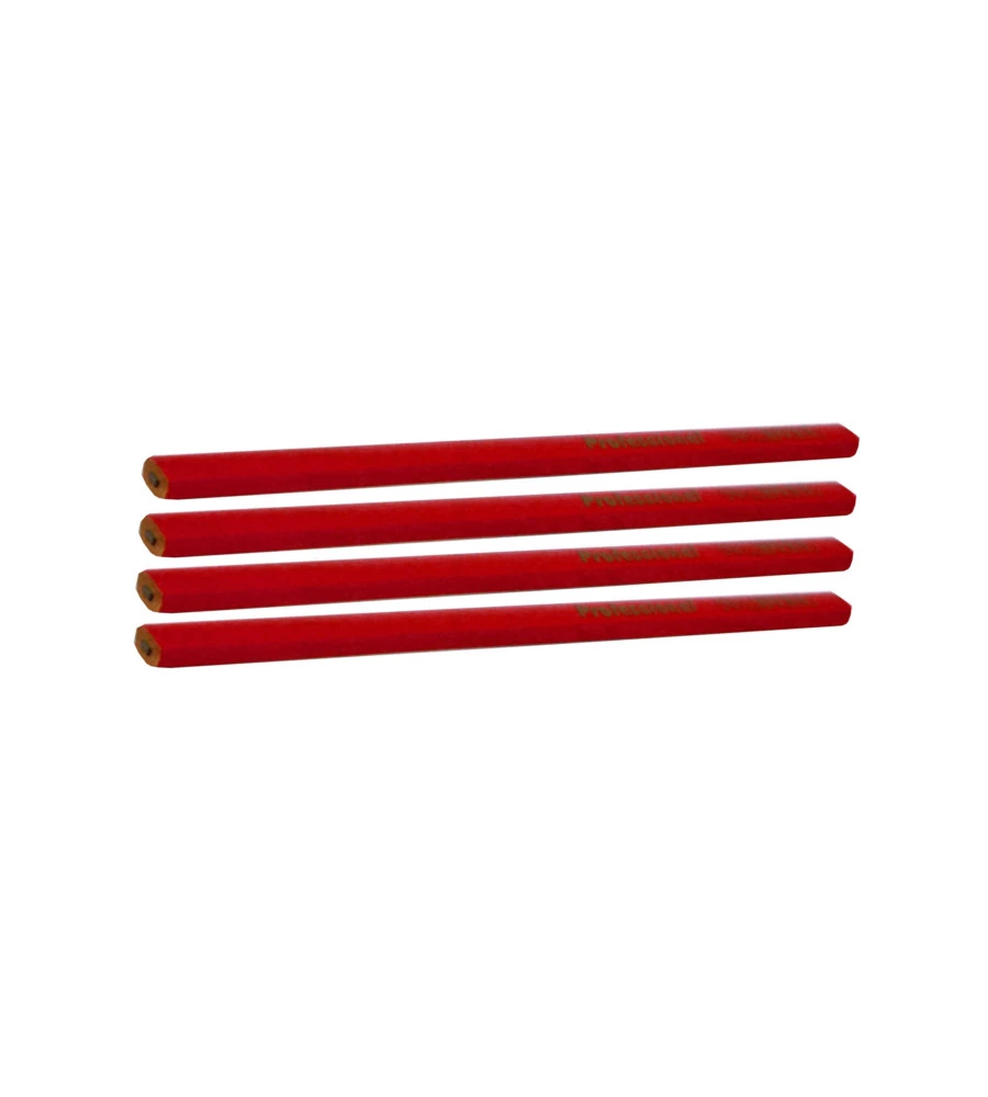MATITA CARPENTIERE OVALE DA 25 CM - 4 PEZZI.