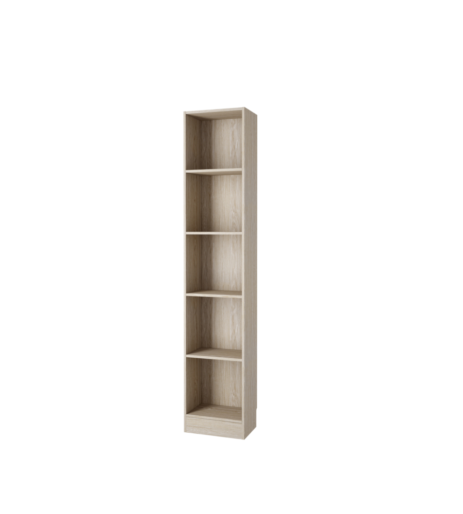 LIBRERIA CON 4 RIPIANI - TINTA QUERCIA - 40.6x26.7x204 CM