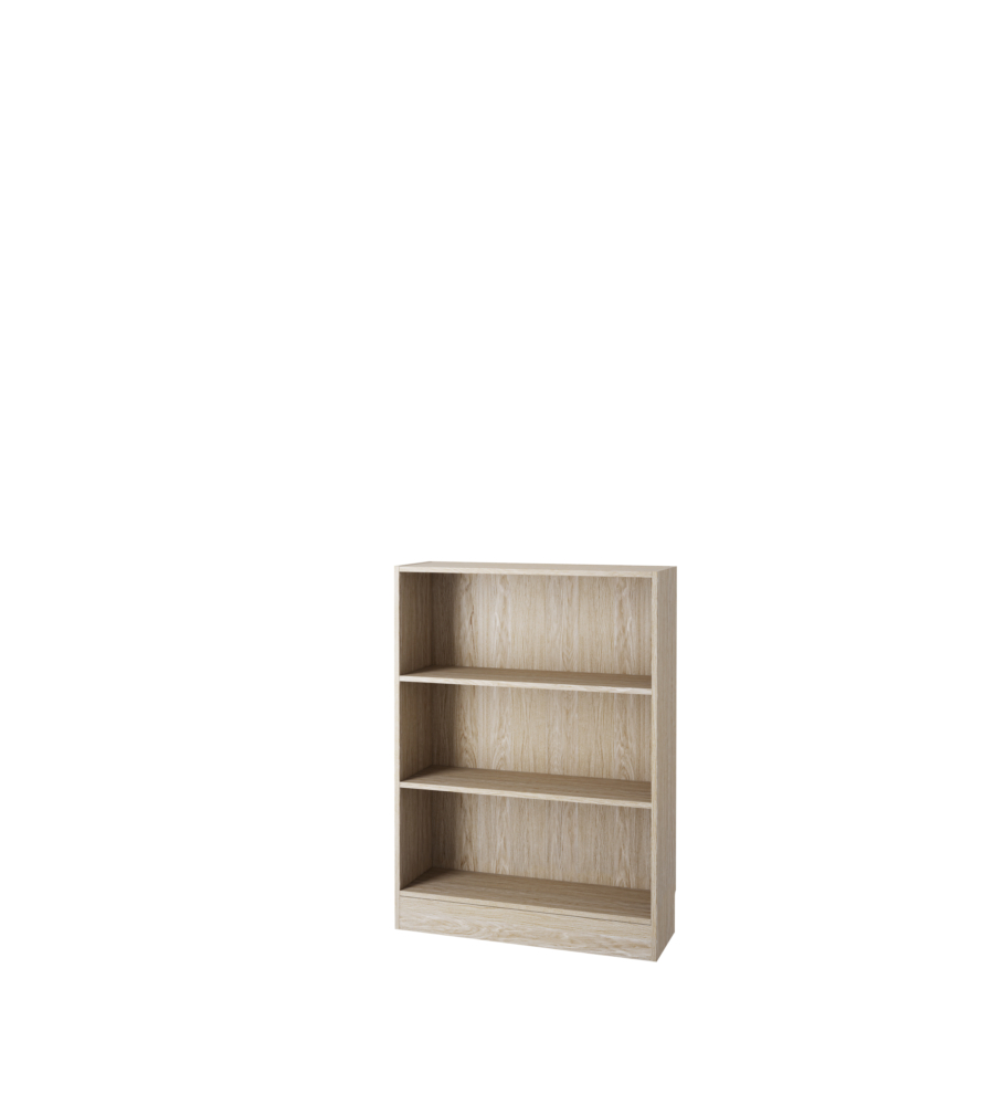 LIBRERIA LARGA CON 2 RIPIANI TINTA QUERCIA - 79X26.7X108 CM