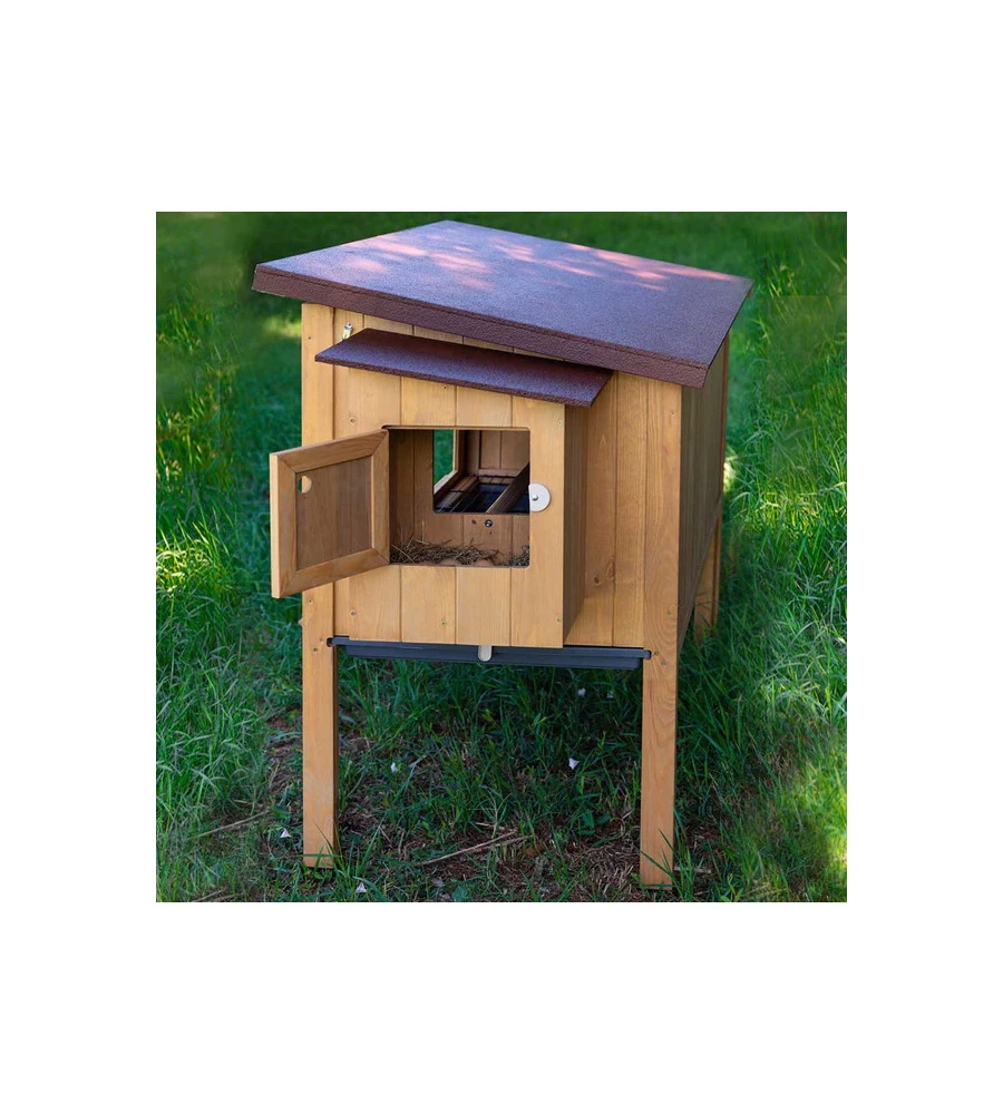 CASETTA POLLAIO PER GALLINE IN LEGNO "HEN HOUSE 30", 162X100X110 CM - FERPLAST