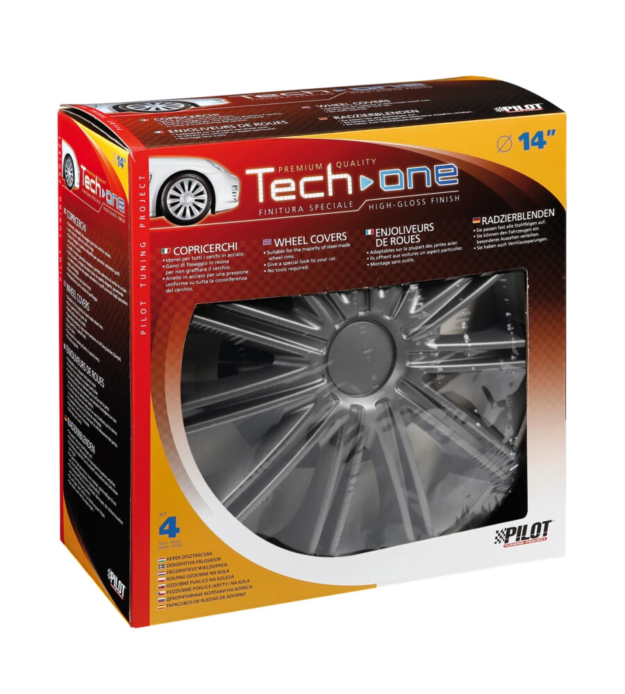 COPRICERCHI PER AUTO NERO DARK - Ø 14"  31516