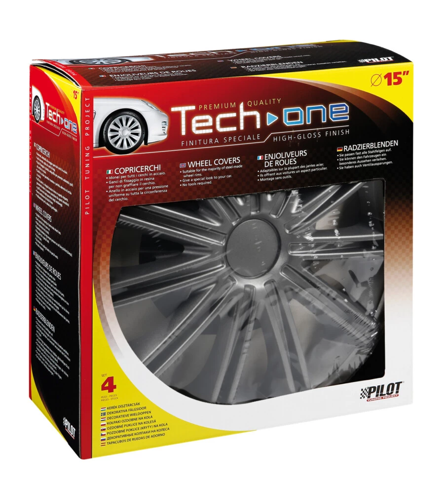 COPRICERCHI PER AUTO NERO DARK - Ø 15"  31517