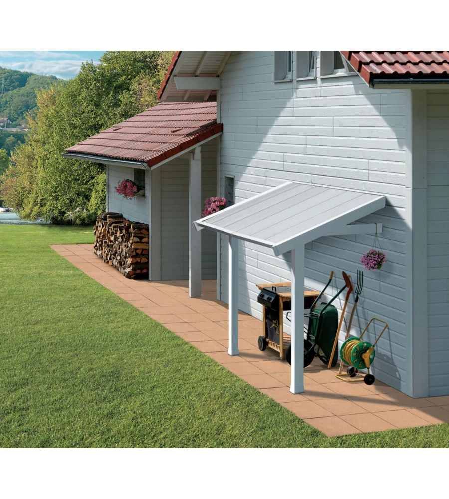 TETTOIA LATERALE GROSFILLEX IN PVC PER ABITAZIONI E CASETTE DECO E UTILITY DA 7,5 E 11 M² - COD. 22500136
