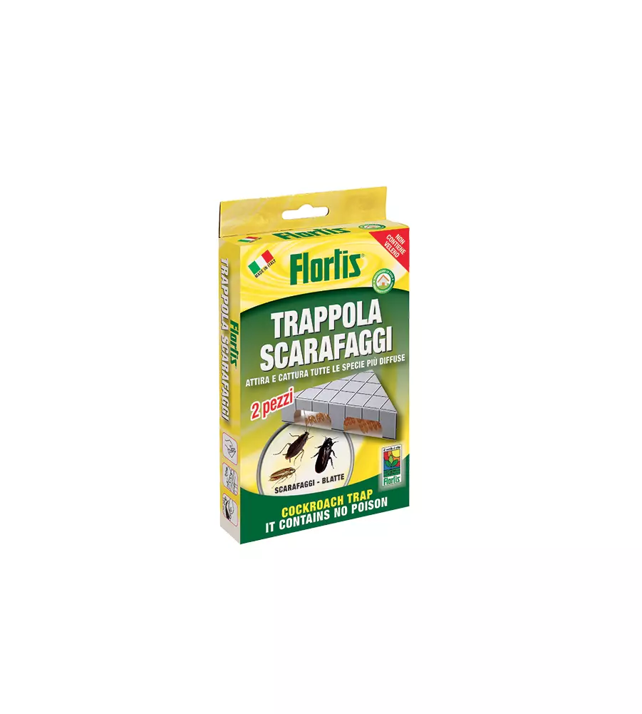 TRAPPOLA PER SCARAFAGGI FLORTIS TRIANGOLARE, 2 PEZZI