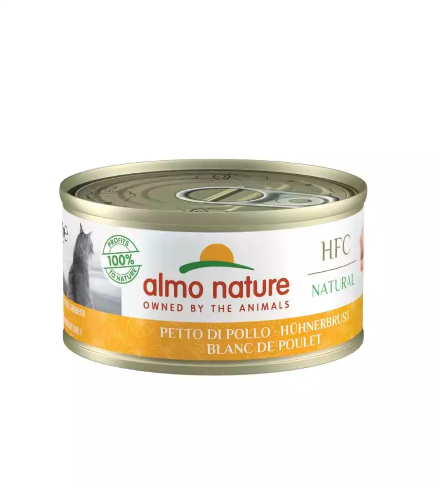 LATTINA DA 70 GR. CON PETTO DI POLLO,  ALIMENTO UMIDO PER GATTI.
