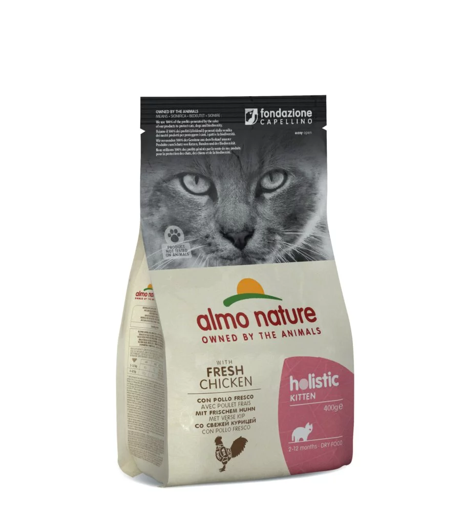 "HOLISTIC"  DA 400 GR. CON POLLO,  ALIMENTO SECCO PER GATTI.
