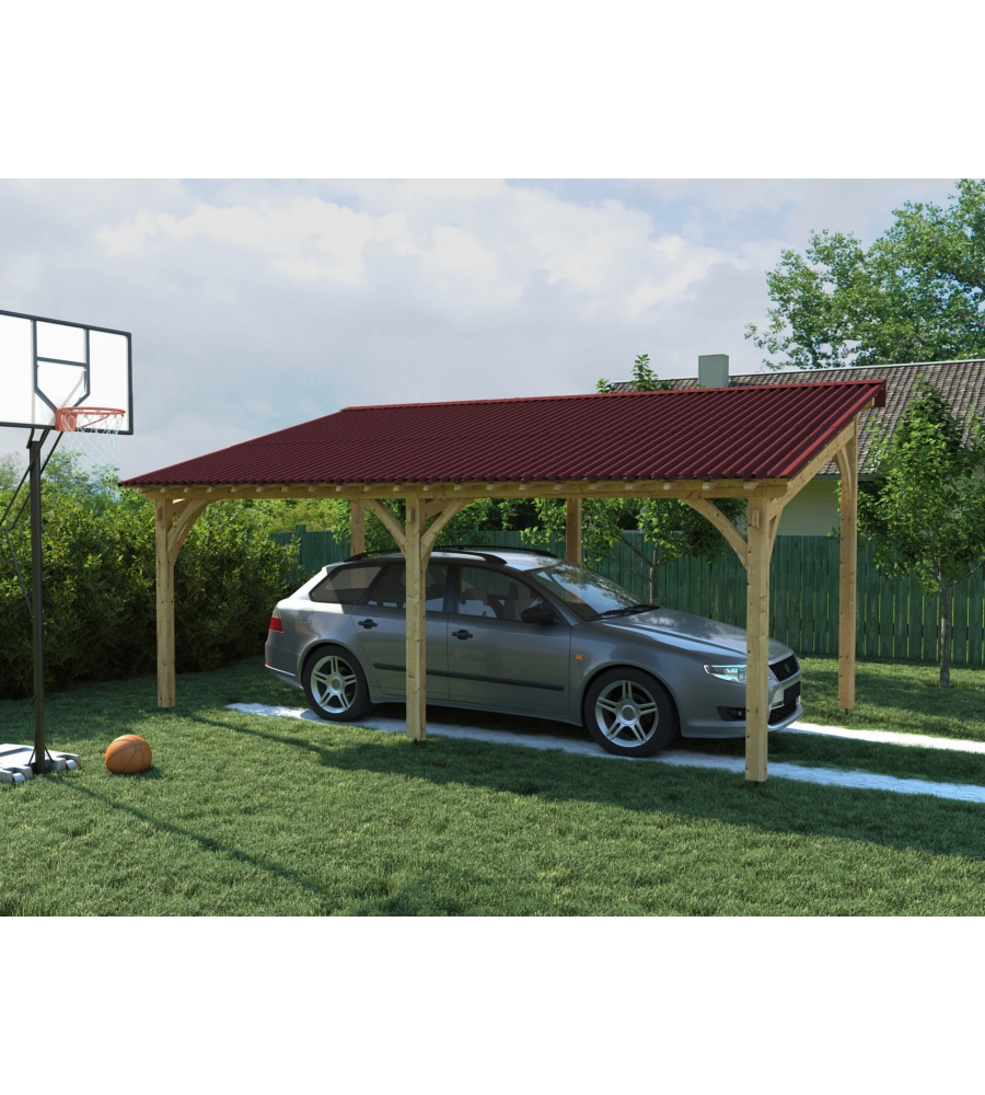 LASTRA ONDULATA BITUMINATA DA COPERTURA ONDULINE "EASYLINE" ROSSO 100X76 CM