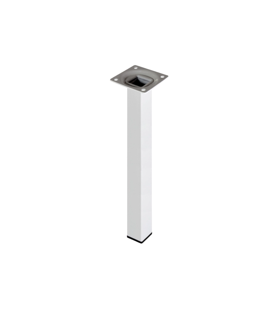 PIEDINO QUADRO "ELEMENT SYSTEM" - 25X25 - H.100 MM. - BIANCO