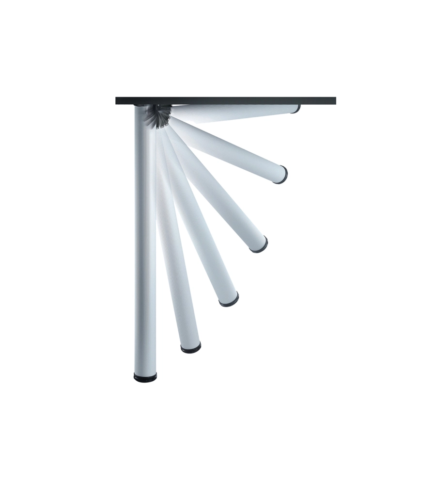 GAMBA "CLICK" ALLUMINIO MILLERIGHE Ø 50 - H.705 MM. ALLUMINIO MILLERIGHE