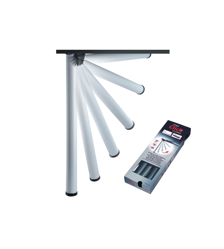 KIT GAMBE PIEGHEVOLI "CLICK" Ø 50 - H.705 MM. ALLUMINIO MILLERIGHE