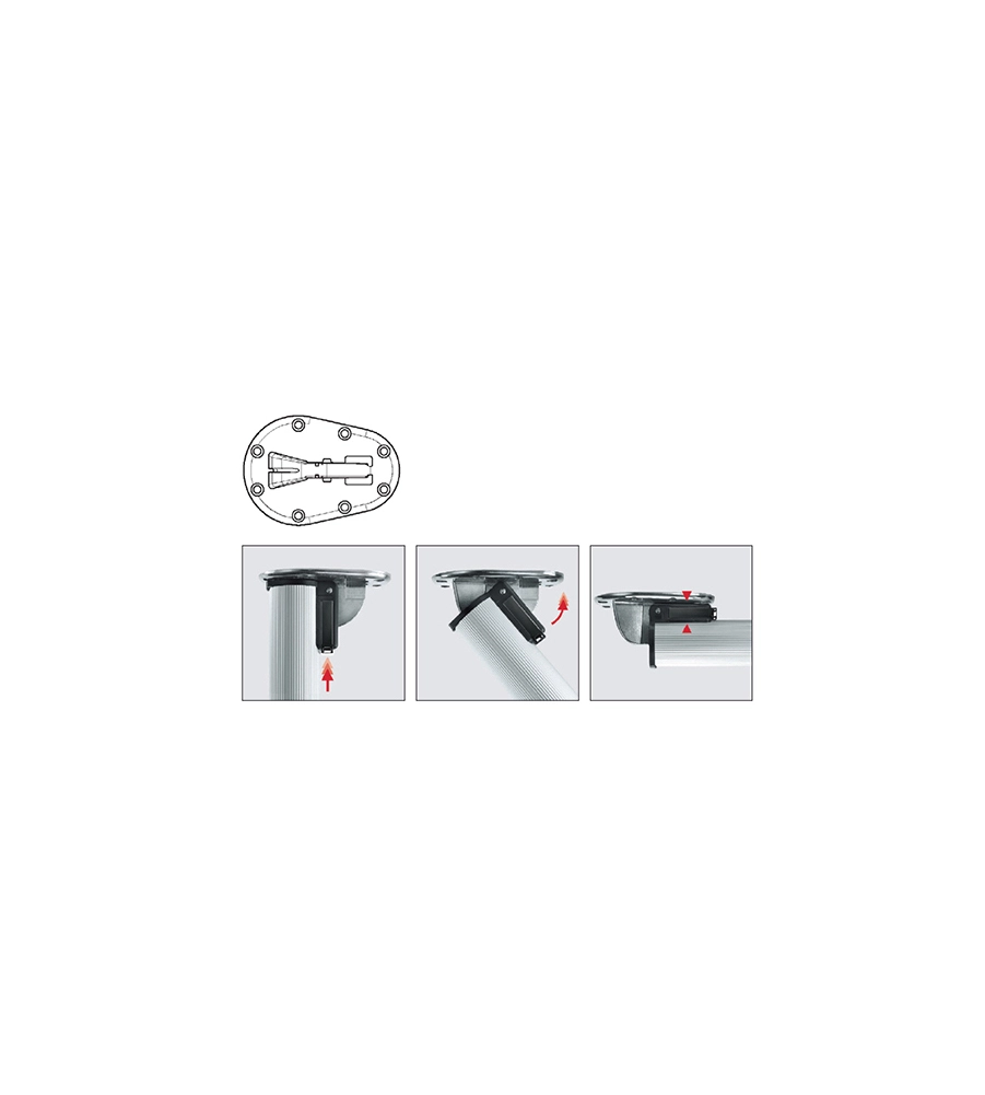 KIT GAMBE PIEGHEVOLI "CLICK" Ø 50 - H.705 MM. ALLUMINIO MILLERIGHE
