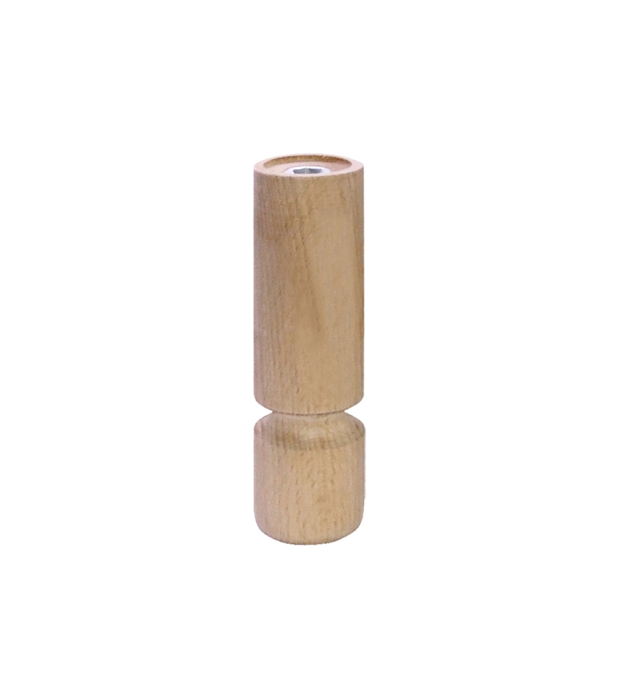 PIEDINO IN LEGNO SERIE "BIRILLO" - Ø 40 - H.130 MM. - GREZZO